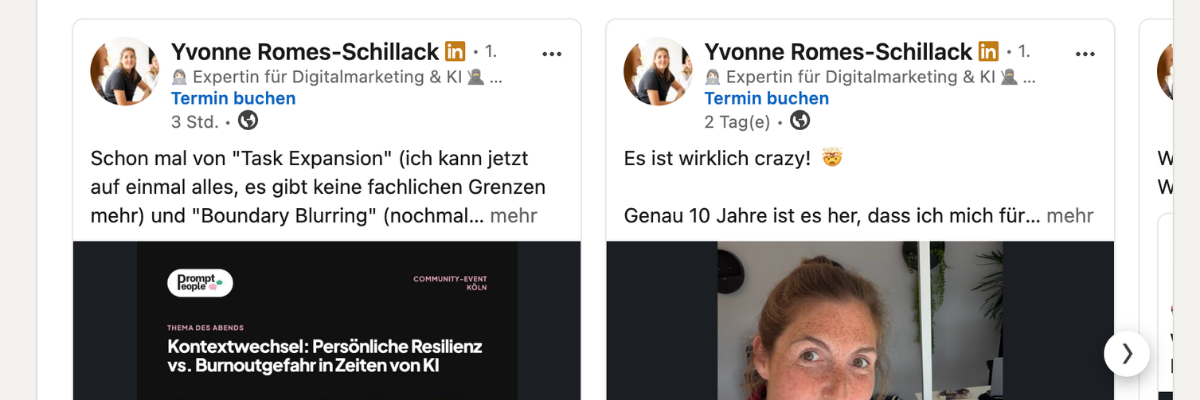 Yvonne Romes auf LinkedIn
