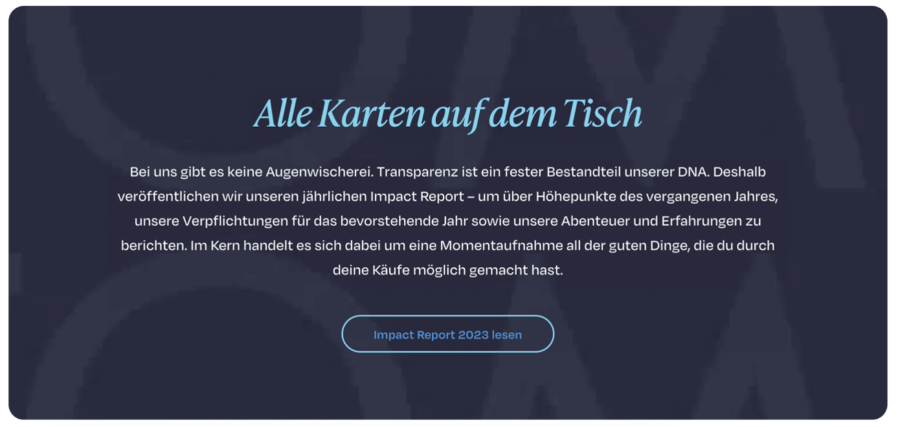 Beispiel für Zeck-orientiertes Marketing von Toms