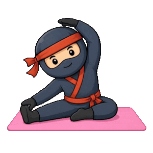 Ninja macht Yoga
