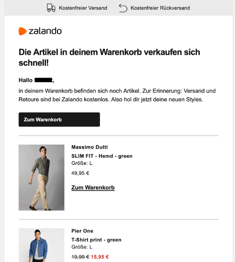 Kundenrückgewinnung mit Lead Nurturing von Zalando